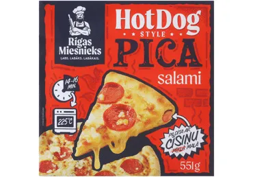 Saldēta HotDog stila salami pica RM 551g
