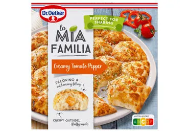 Saldēta picas maize LA MIA FAMILIA ar krēmīgu tomātu-piparu mērci 480g