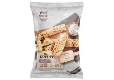 Saldētas pankūkas ar biezpiena pildījumu WELL DONE 370g