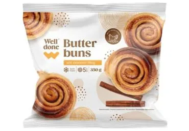 Saldētas sviesta maizītes ar kanēļa pildījumu WELL DONE 350g