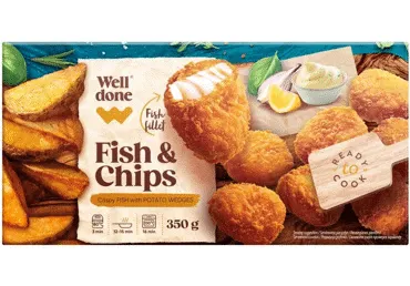 Saldēti Fish&Chips WELL DONE 350g