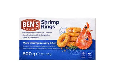 Garneļu gredzeni BEN'S, saldēti, panējumā, 800g