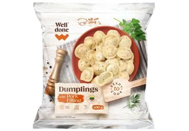 Saldēti pelmeņi ar cūkgaļu WELL DONE 400g