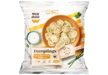 Saldēti pelmeņi ar vistu WELL DONE 400g