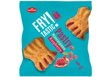 Saldēti pīrādziņi ar maskarpones un aveņu pildījumu FRYTASTIC 390g