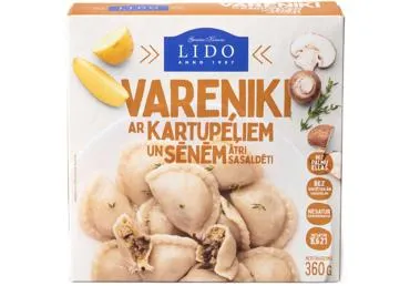 Saldēti vareņiki ar kartupeļiem un sēnēm LIDO 360g