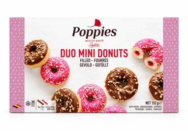 Saldēti virtuļi POPPIES Mini Duo 8gab.152g