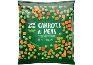 Saldēts burkānu un zirņu maisījums WELL DONE 400g