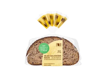 Saldskābmaize FLORA "Sējas" ar rudzu graudiem, šķēlēs, 260g