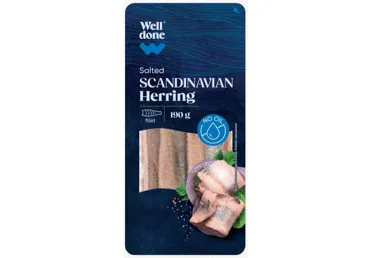 Sālīta Skandināvu siļķes fileja bez eļļas WELL DONE 190g