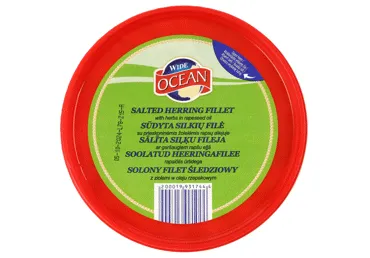 Sālīti siļķu filejas gabaliņi ar garšaugiem eļļā WIDE OCEAN 200g