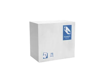 Salvetes baltas ELEMENTS 24x24cm 75gab.