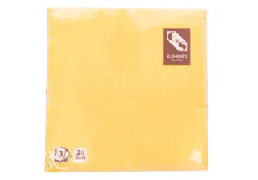 Salvetes dzelten. ELEMENTS SENSE 33x33cm 20gab.