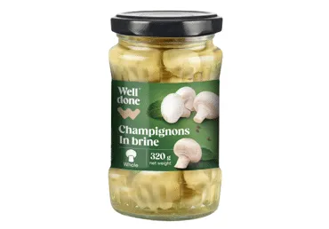 Šampinjoni sālsūdenī WELL DONE 320g