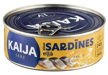 Sardīnes Kaija eļļā 240g/144g