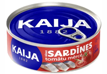 Sardīnes tomātu mērcē KAIJA EO 240g