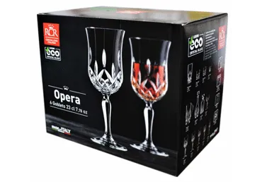 Sarkanvīna glāzes RCR Opera 230ml 6gab.