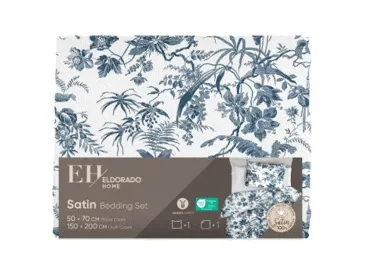 Satīna gultas veļas komplekts 150x200/50x70cm