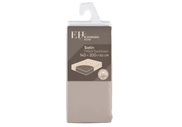 Satīna palags ar gumiju 140x200+30cm bēšs