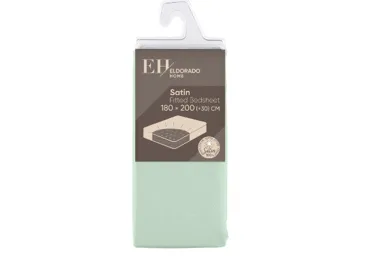 Satīna palags ar gumiju 140x200+30cm zaļš
