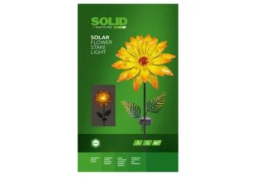 Saules gaismeklis metāla zieds SOLID