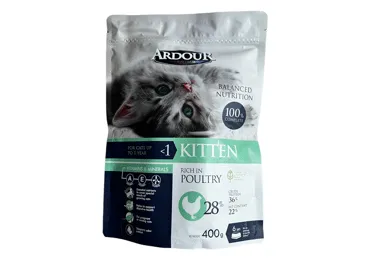 Sausā kaķu barība ARDOUR Junior mājputnu 400g