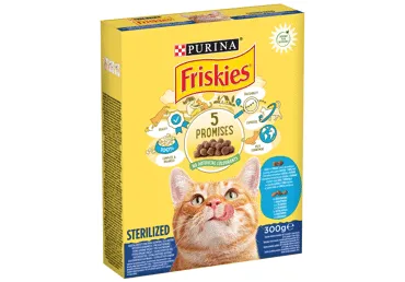 Sausā kaķu barība FRISKIES steril lasis-darzeņi 300g