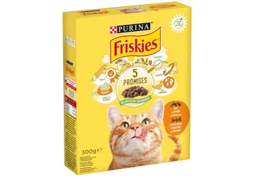 Sausā kaķu barība FRISKIES vista/aknas/dārzeņi 300g