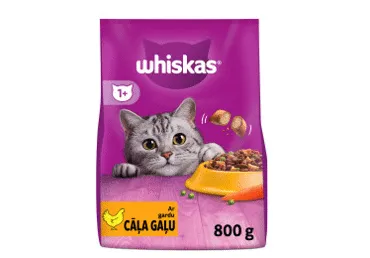 Sausā kaķu barība WHISKAS ar vistu 800g