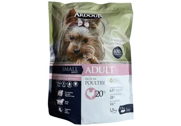 Sausā suņu barība ARDOUR maziem suņiem mājputnu 1,5kg