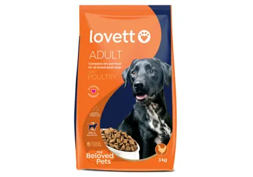 Sausā suņu barība LOVETT  liellopu-mājputnu 3kg