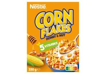 Sausās brokastis NESTLE Corn Flakes ar medu un riekstiem 350g
