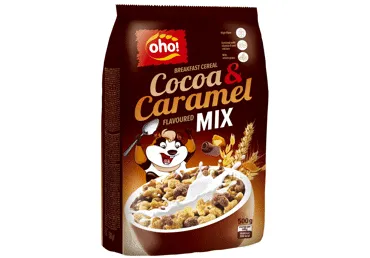 OHO sausās brokastis Šokolādes & Karameļu mix, 500g