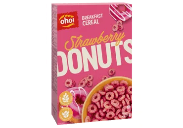 Sausās brokastis OHO Strawberry Donuts 325g