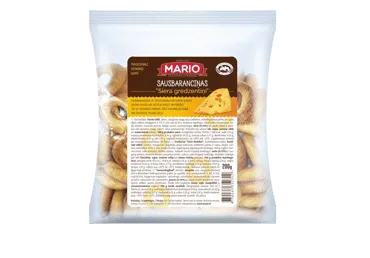 Sausbaranciņas Siera Gredzentiņi MARIO 200g