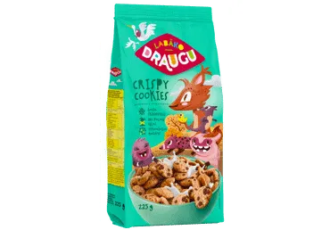 Sausās brokastis Draugu Crispy Cookies 225g