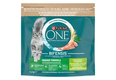 Sausā kaķu barība tītara ONE Indoor 1,4kg