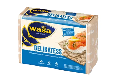 Sausmaizītes rudzu Delikatess 270g, Wasa