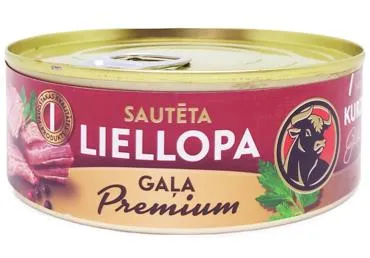 Sautēta liellopa gaļa Premium KURZEMES GAĻSAIMNIEKS 250g