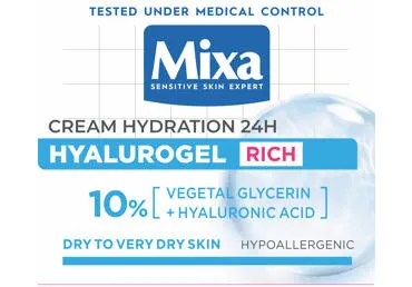 Sejas krēms MIXA Hyalurogel Rich dienas 50ml
