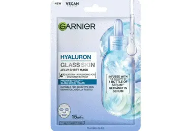 Sejas maska GARNIER Hyaluron Glass Skin