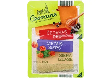 Siera izlase Čederas siers un cietais siers šķēlītes CESVAINE 2x150g
