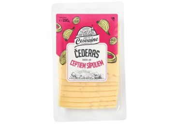 Siers Čederas ar ceptiem sīpoliem 150g