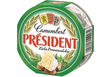 Siers Camembert PRESIDENT ar Provansas garšaugiem 120g