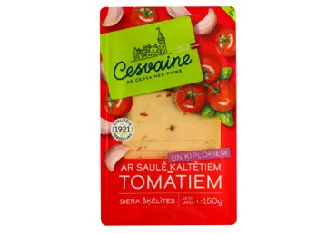 Siers CESVAINE ar tomātiem un ķiplokiem šķēlītēs 150g