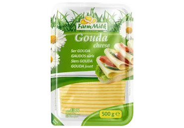 Siers Gouda FARM MILK 45% šķēlēs 500g