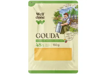Siers Gouda šķēlēs WELL DONE 48% 150g