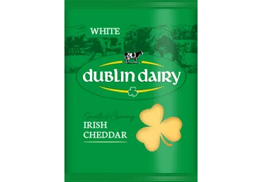 Siers Irish Cheddar DUBLIN DAIRY baltais šķēlēs 150g