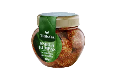 Siers TRIKATA Sniega Bumbas ar tomātu un baziliku 240g