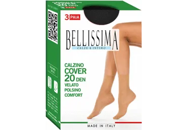 Siev. zeķes BELLISSIMA COVER 20 nero 3p